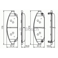 0 986 494 370 BOSCH Комплект тормозных колодок, дисковый тормоз