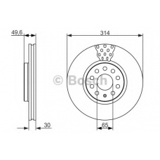 0 986 479 735 BOSCH Тормозной диск