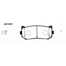 J3610301 NIPPARTS Комплект тормозных колодок, дисковый тормоз