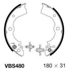 VBS480 MOTAQUIP Комплект тормозных колодок