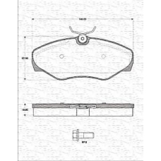 363702161293 MAGNETI MARELLI Комплект тормозных колодок, дисковый тормоз