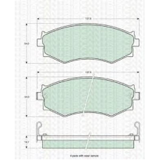 8110 14996 TRIDON Brake pads - front