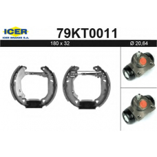79KT0011 ICER Комплект тормозных колодок