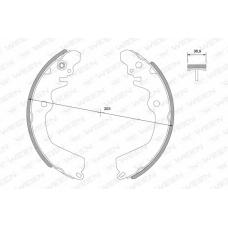 152-2058 WEEN Комплект тормозных колодок