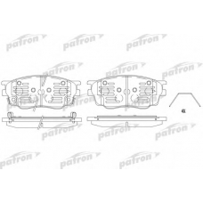 PBP1707 PATRON Комплект тормозных колодок, дисковый тормоз