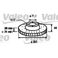 186746 VALEO Тормозной диск