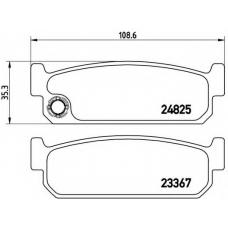 P 56 067 BREMBO Комплект тормозных колодок, дисковый тормоз