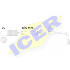610458 E C ICER Сигнализатор, износ тормозных колодок
