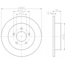 MDC1553 MINTEX Тормозной диск