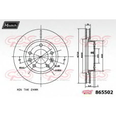 865502.0000 MAXTECH Тормозной диск