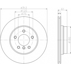 8DD 355 106-772 HELLA PAGID Тормозной диск
