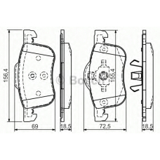 0 986 495 061 BOSCH Комплект тормозных колодок, дисковый тормоз