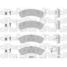 822-527-0 CIFAM Комплект тормозных колодок, дисковый тормоз