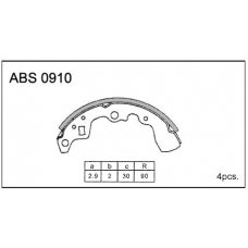 ABS0910 Allied Nippon Колодки барабанные