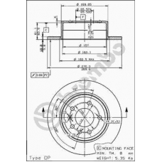 08.4927.10 BREMBO Тормозной диск