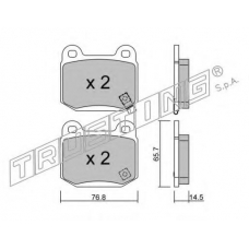 755.0 TRUSTING Комплект тормозных колодок, дисковый тормоз