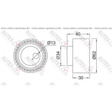 654105 AUTEX Натяжной ролик, ремень грм