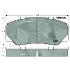 GDB329 TRW Комплект тормозных колодок, дисковый тормоз