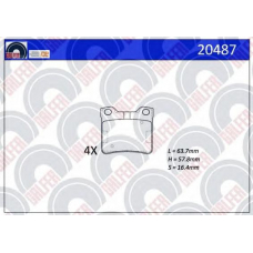 20487 GALFER Комплект тормозных колодок, дисковый тормоз