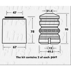 FPK7021 FIRST LINE Пылезащитный комплект, амортизатор