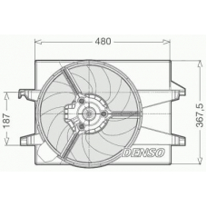 DER10001 DENSO Вентилятор, охлаждение двигателя