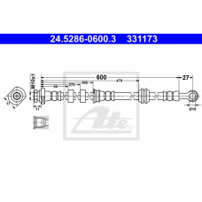 24.5286-0600.3 ATE Тормозной шланг