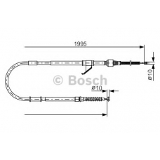 1 987 482 069 BOSCH Трос, стояночная тормозная система