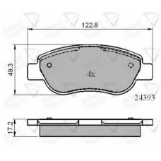 ADB01738 COMLINE Комплект тормозных колодок, дисковый тормоз