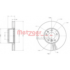 6110522 METZGER Тормозной диск