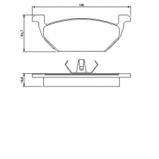 0 986 424 364 BOSCH Комплект тормозных колодок, дисковый тормоз