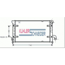 2302201 KUHLER SCHNEIDER Радиатор, охлаждение двигател