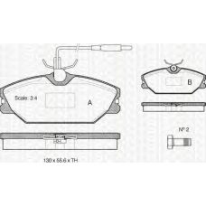 8110 25003 TRIDON Brake pads - front