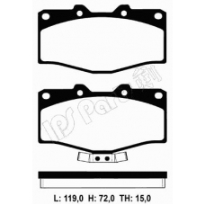 IBD-1255 IPS Parts Комплект тормозных колодок, дисковый тормоз