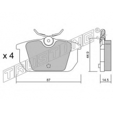 066.0 TRUSTING Комплект тормозных колодок, дисковый тормоз
