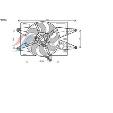 FT7558 AVA Вентилятор, охлаждение двигателя
