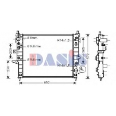 121740N AKS DASIS Радиатор, охлаждение двигателя