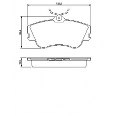 0 986 461 753 BOSCH Комплект тормозных колодок, дисковый тормоз