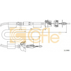 11.3065 COFLE Трос, управление сцеплением