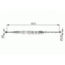 1 987 477 947 BOSCH Трос, стояночная тормозная система