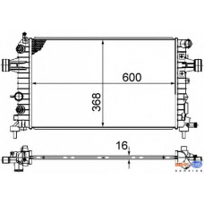 8MK 376 745-771 HELLA Радиатор, охлаждение двигателя