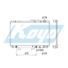 PA010461 KOYO P-tank corrugate-fin ass'y