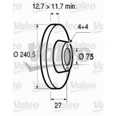 186242 VALEO Тормозной диск