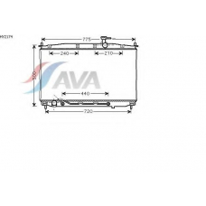 HY2174 AVA Радиатор, охлаждение двигателя