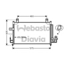 82D0226224MA WEBASTO Конденсатор, кондиционер