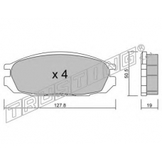 424.0 TRUSTING Комплект тормозных колодок, дисковый тормоз