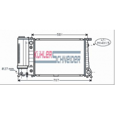 1400181 KUHLER SCHNEIDER Радиатор, охлаждение двигател