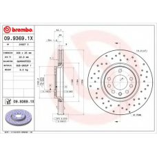 09.9369.1X BREMBO Тормозной диск