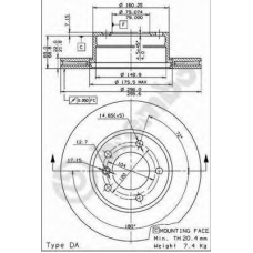 BS 8256 BRECO Тормозной диск