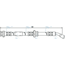 HOS3124 APEC Тормозной шланг