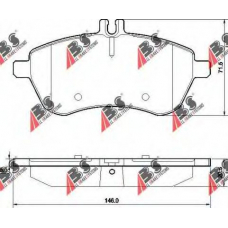 37584 OE ABS Комплект тормозных колодок, дисковый тормоз